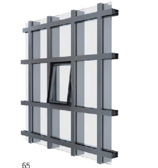 120 (WY-180GR) Visible Frame Thermal Break Curtain Wall