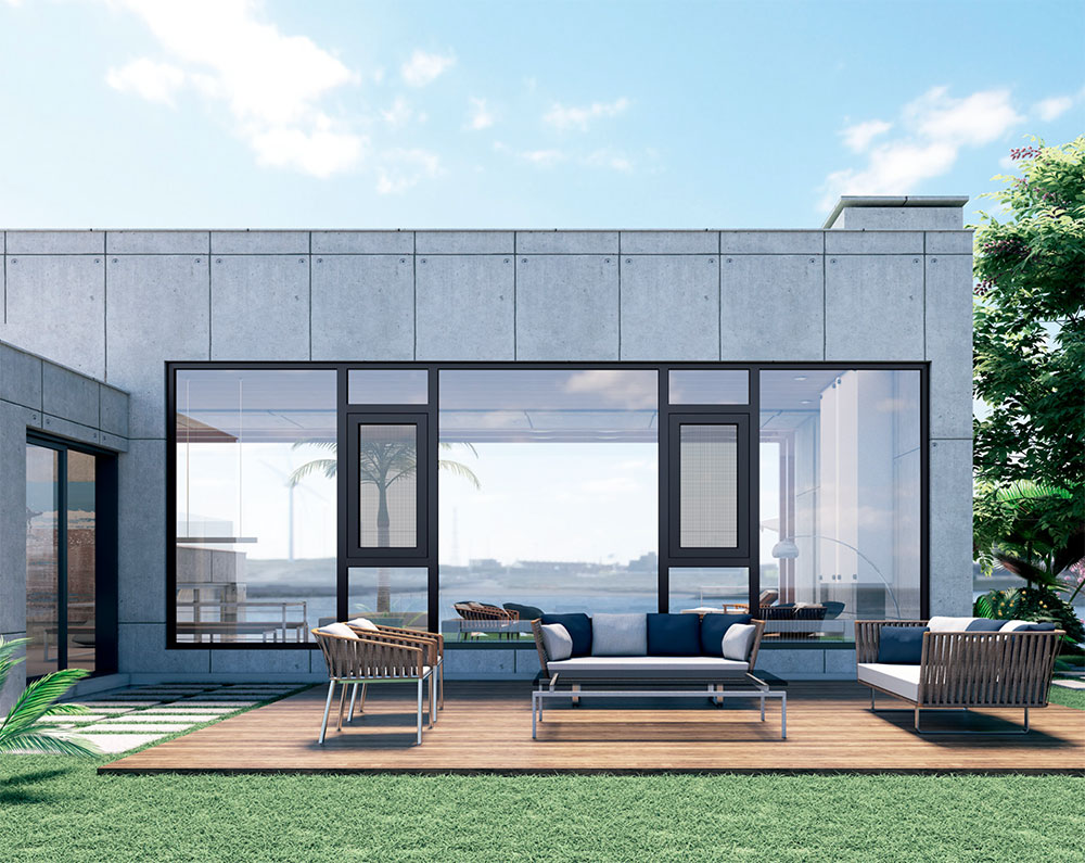 125 断桥窗纱一体外开窗