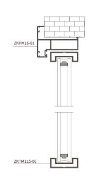 ZKPM16-4516极窄包墙框平开门